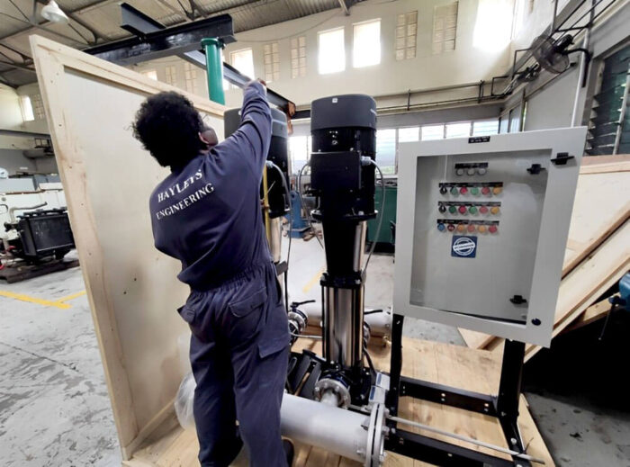 Official Service Partner, Hayleys Aventura servicing a Grundfos machine (1)