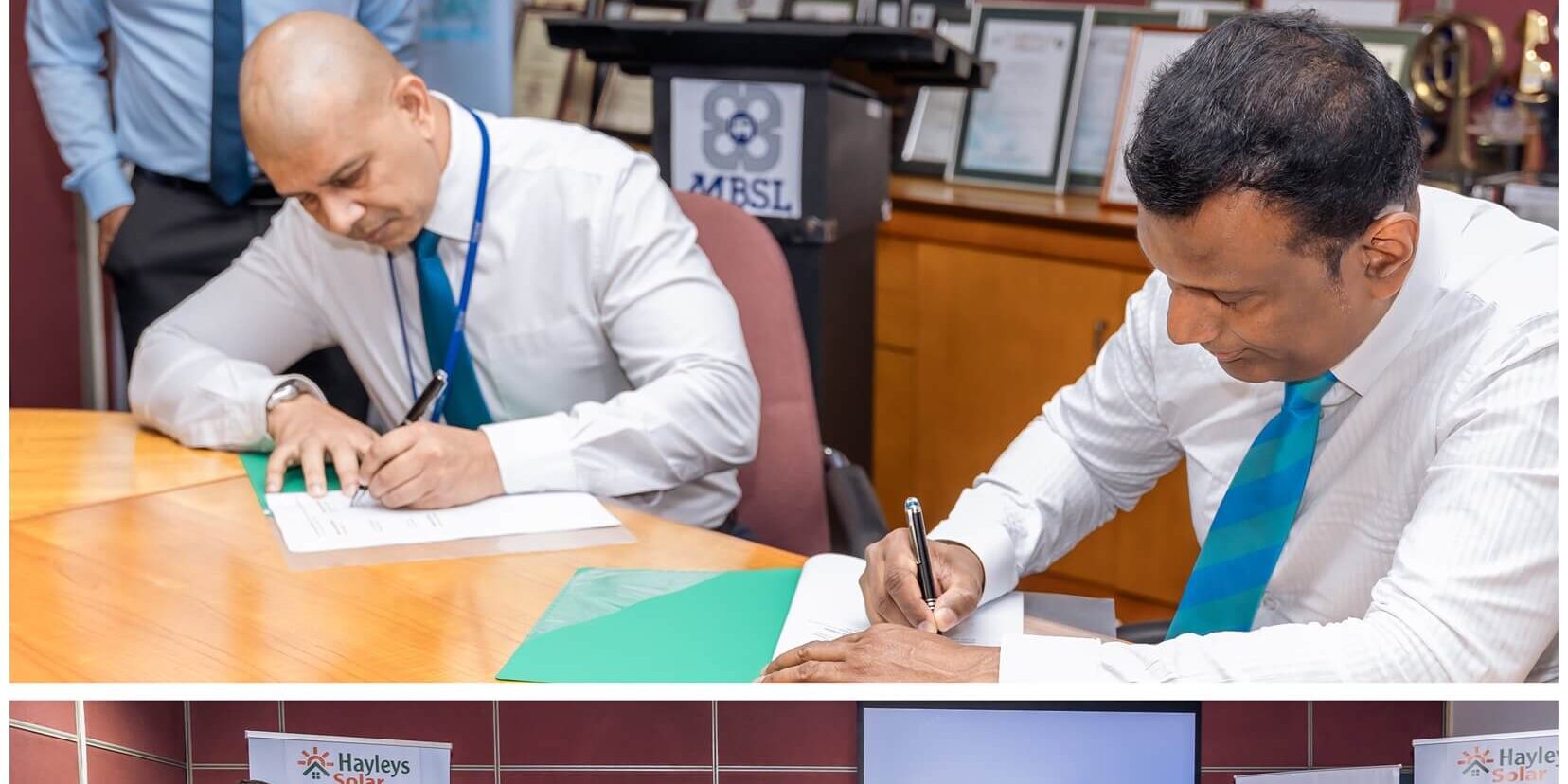 MBSL signs MoU with Hayleys Solar to launch new solar loan schemes