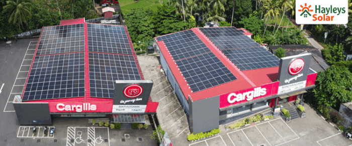 Existing Hayleys Solar installations across Cargills’ nationwide outlet network Existing Hayleys Solar installations across Cargills' nationwide outlet network